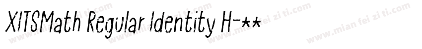 XITSMath Regular Identity H字体转换